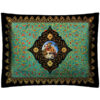 Perzische fluwelen kussensloop – Jamal model turkoois (2x)