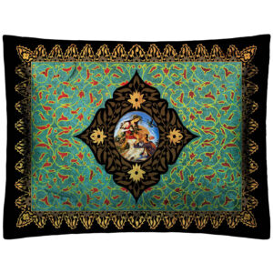 Perzische fluwelen kussensloop – Jamal model turkoois (2x)