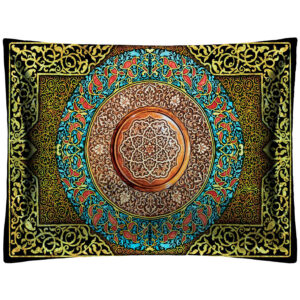 Perzische fluwelen kussensloop – Mona model groen (2x)