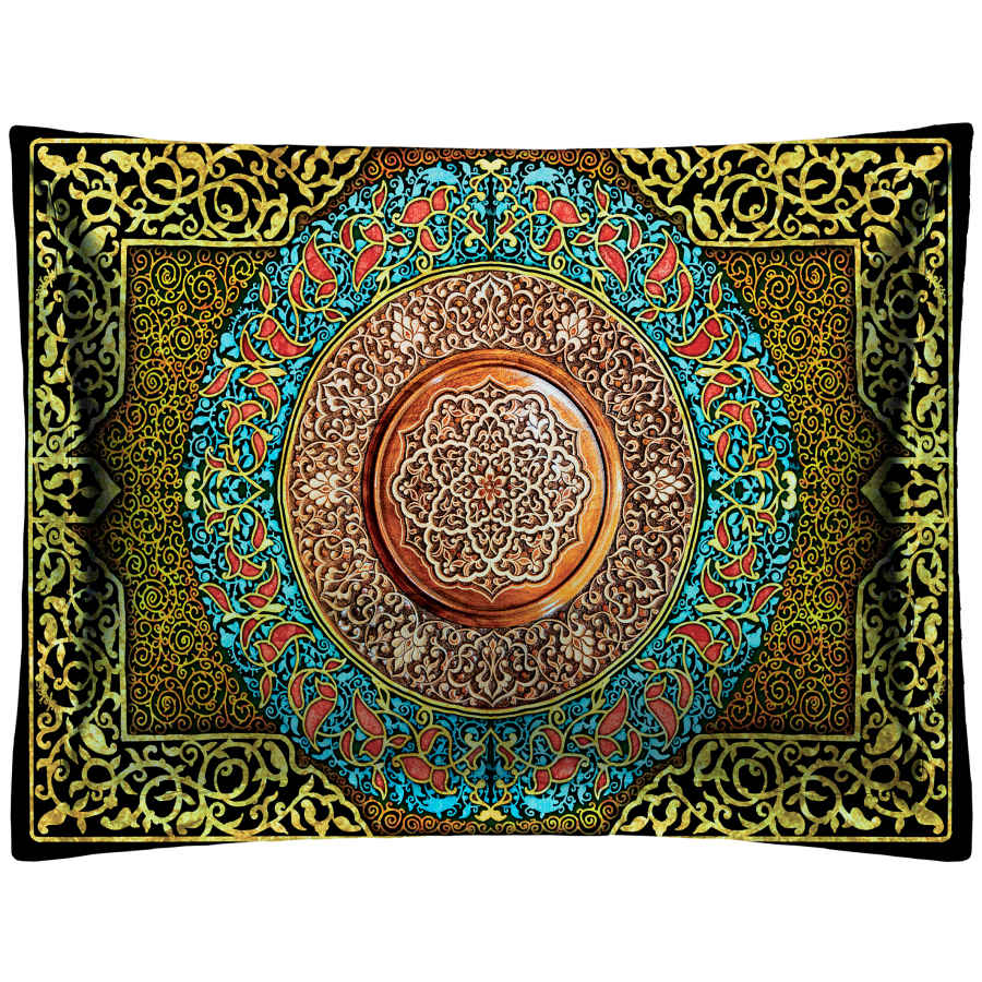 Perzische fluwelen kussensloop – Mona model groen (2x)