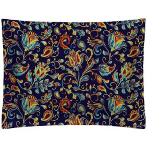 Perzische fluwelen kussensloop – Rens model blauw (2x)