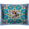 Perzische fluwelen kussensloop – Rokh model blauw (2x)
