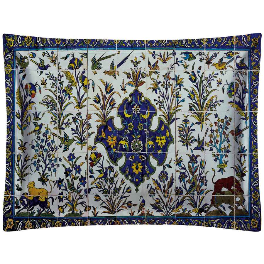 Perzische fluwelen kussensloop – Zohreh model blauw (2x)