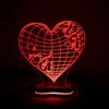 Perzisch 3D LED Nachtlampje Liefde – Hart – Rumi Citaat