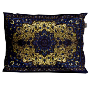 Perzische fluwelen kussensloop – traditioneel navy blauw (2x)