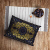 Perzische fluwelen kussensloop – traditioneel navy blauw (2x)