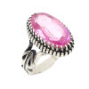 Perzische Roze Topaas Zilveren Ring voor Heren Jalal