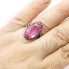 Perzische Roze Topaas Zilveren Ring voor Heren Jalal