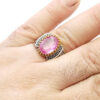 Perzische Roze Topaas Zilveren Ring voor Heren Vahab