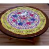 Handgeborduurd Rond Tafelkleed Model Goud