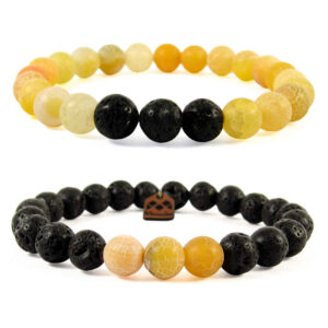 Set van 2 Kralenarmbanden – Model Khorshid – Gele Steen