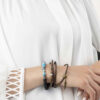 Set van 3 Nature Kralenarmbanden – Bruine Steen