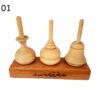 Set van 3 Elegante Perzische Houten Tollen – Traditioneel Speelgoed