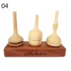 Set van 3 Elegante Perzische Houten Tollen – Traditioneel Speelgoed