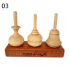 Set van 3 Elegante Perzische Houten Tollen – Traditioneel Speelgoed