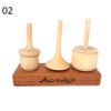 Set van 3 Elegante Perzische Houten Tollen – Traditioneel Speelgoed