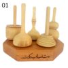Set van 5 Traditionele Perzische Houten Tollen – Handgemaakt