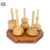 Set van 5 Traditionele Perzische Houten Tollen – Handgemaakt