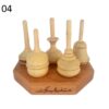 Set van 5 Traditionele Perzische Houten Tollen – Handgemaakt