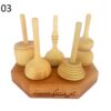Set van 5 Traditionele Perzische Houten Tollen – Handgemaakt