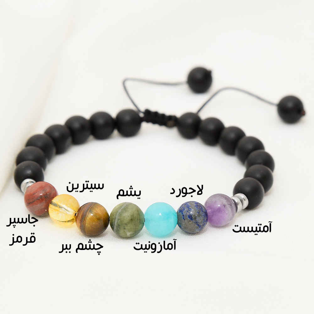 Kralenarmband voor Dames – 7 Chakra Zwart