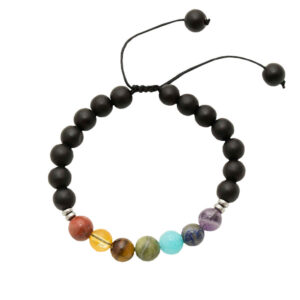 Kralenarmband voor Dames – 7 Chakra Zwart