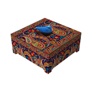 Houten Snoepdoos Organizer – Model Nooshin Blauw