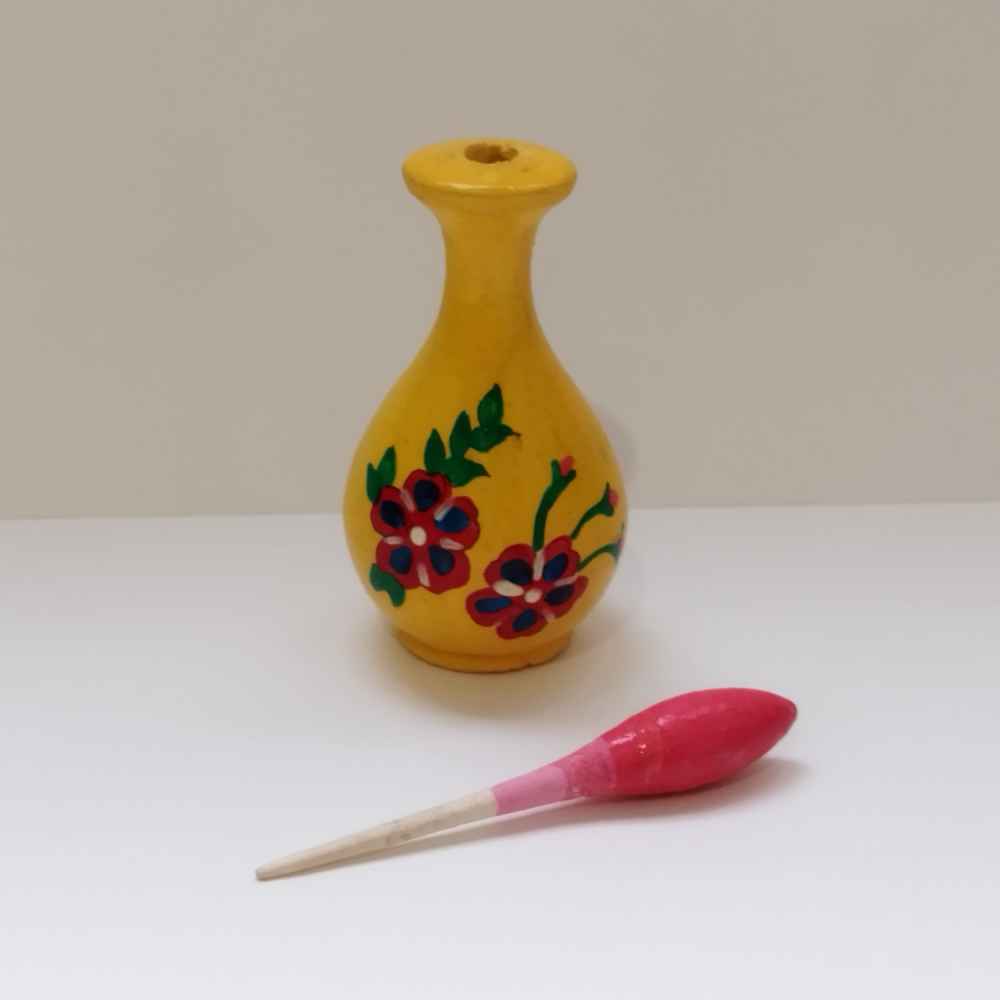 Perzische Surma Dani Container voor het Bewaren van Kohl van Hout Flower (x2)