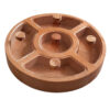 Ronde Houten Noten- & Snack-Organizer – Handgemaakte serveerschaal