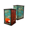 Perzische Houten Theelicht Lantaarn Patina (x2)