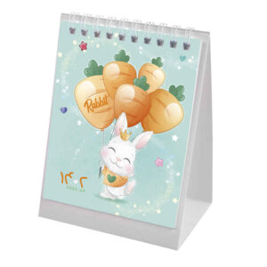 1402 Perzische Mini Bureaukalender Model Konijn