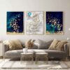 3 stuks Islamitische Posterprint – Wa In Yakad Ingelijste Muurdecoratie