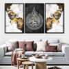 3 stuks Islamitische Posterprint – Vers Ingelijste Muurdecoratie