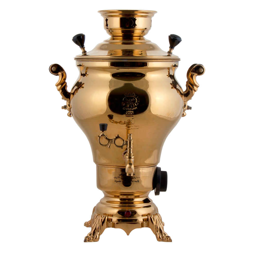 Perzische Elektrische Samovar – Goudkleurig Messing – 5 Liter