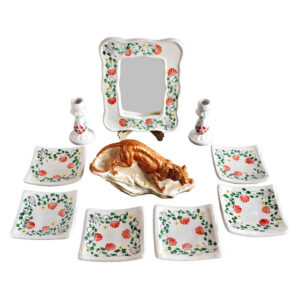Haft-Sin Schalenset met Spiegel voor Nowruz – Bahari (10-delig)