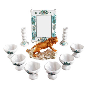 Haft-Sin Schalenset met Spiegel voor Nowruz – Firoozeh (10-delig)