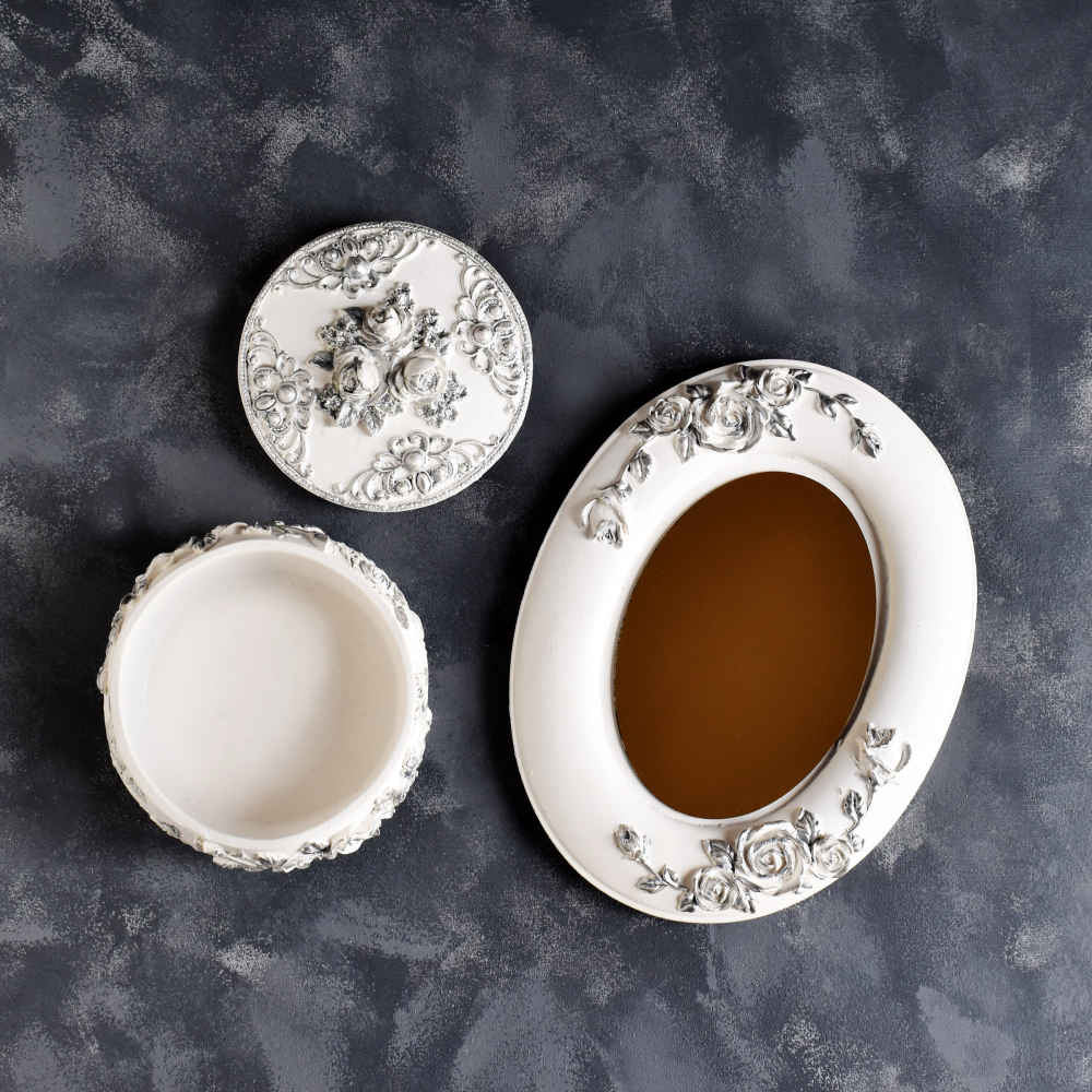 Haft-Sin Schalenset met Spiegel voor Nowruz – Ghazal (10-delig)