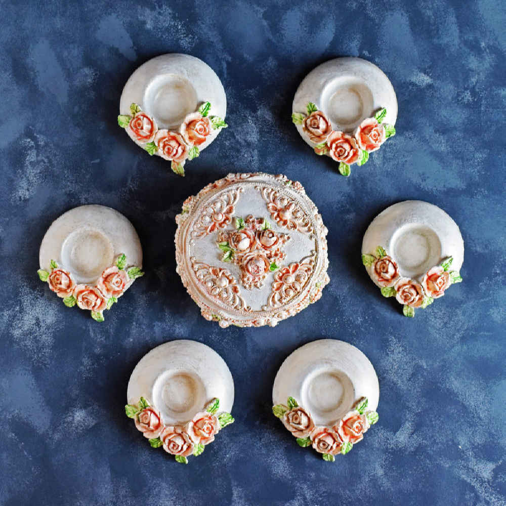 Haft-Sin Schalenset met Spiegel voor Nowruz – Golbahar (10-delig)