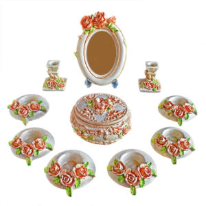 Haft-Sin Schalenset met Spiegel voor Nowruz – Golbahar (10-delig)