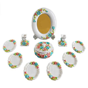 Haft-Sin Schalenset met Spiegel voor Nowruz – Ramesh (10-delig)