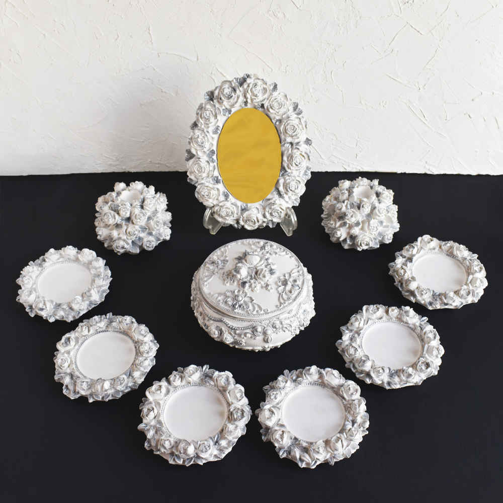 Haft-Sin Schalenset met Spiegel voor Nowruz – Zargol (10-delig)