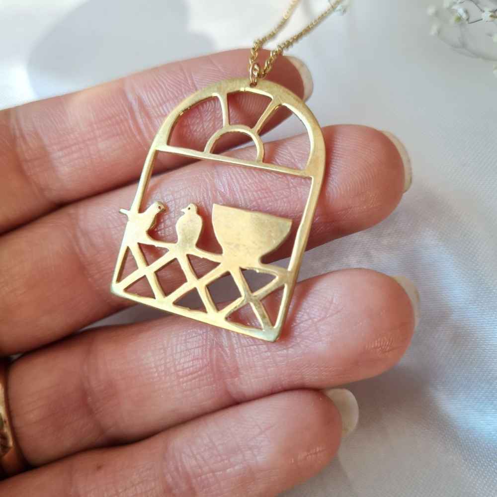 Perzische messing ketting minimalistisch voor dames Morghe Amin