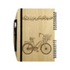 Perzisch Houten Notitieboek – Fiets Ontwerp, Artistieke Houten Kaft