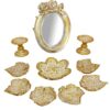 Aardewerk Haftseen Set met Spiegel voor Nowruz – Barg Goud