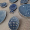 Aardewerken Haftseen Set Schalen voor Nowruz – Blauwe Vis