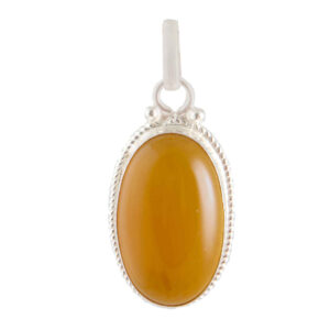 Perzische Zilveren Hanger Klassieke Stijl met Agaat Edelsteen Yar