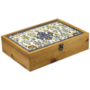 Basir Thee Organizer – Houten Doos met Binnenvakken