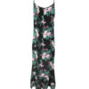 Damesmode Jurk Model Farimah – Zwart met Bloemen
