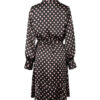 Damesmode Lange Mouwen Jurk Model Gordye – Stippen