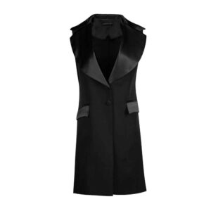 Damesmode Mouwloos Blazer Model Dorsa – Zwart